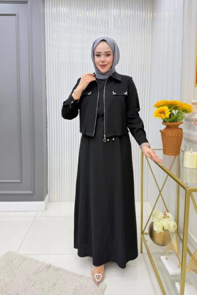 Meltem Ceketli Elbise Takım