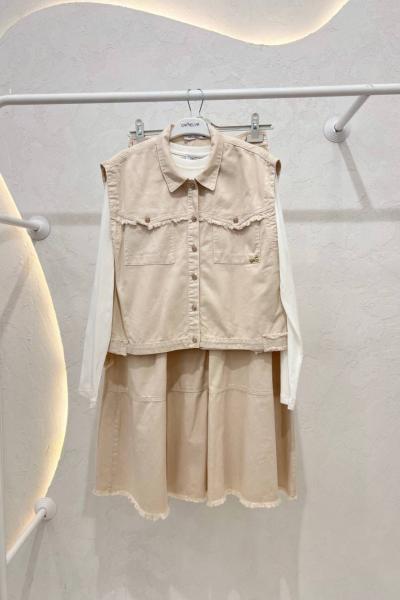 8223 Gabardin Kot Etekli Takım