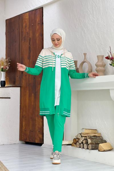 9368 Çizgili Spor 3 Lü Takım