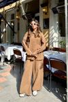 Ahu Pantolonlu Takım Camel