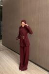 Alice Pantolon Takım Bordo