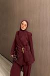 Alice Pantolon Takım Bordo