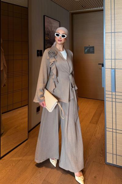 Alis Pantolon Takım Vizon