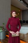 Aslı Elbise Bordo