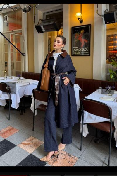 Asya Trençkot Lacivert