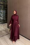 Aydanur Pantolonlu Takım Bordo