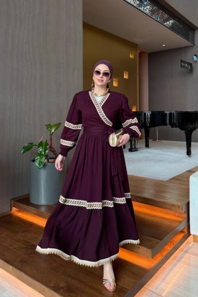 Ayla Etek Takım Bordo