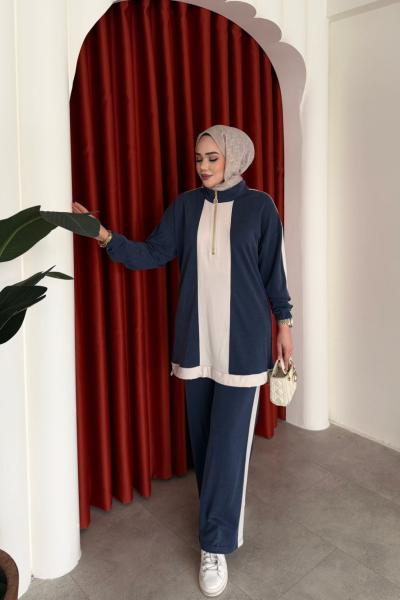 Aynur Pantolon Takım Lacivert