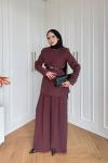 Ayperi Pantolonlu Takım Bordo