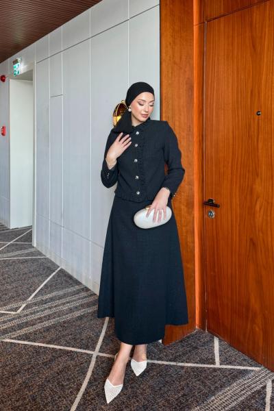 Ayşe Etekli Takım Siyah