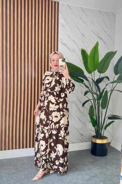 Bahar Pamuklu Viskon Elbise