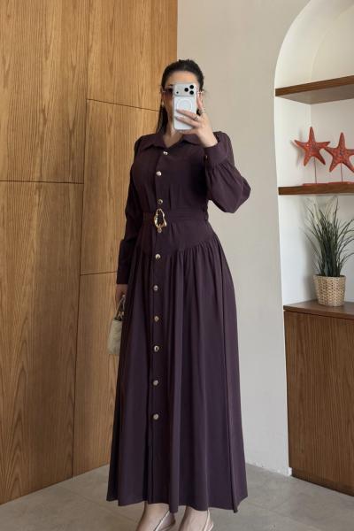 Başak Elbise Mürdüm