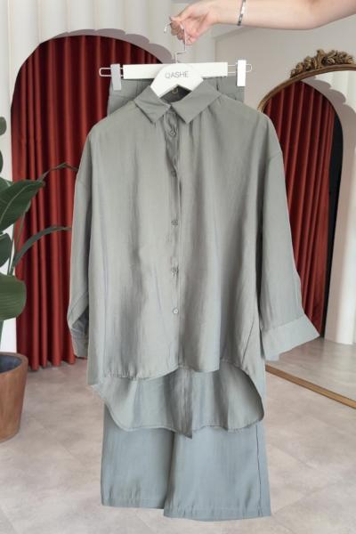 Belkıs Pantolonlu Takım Haki