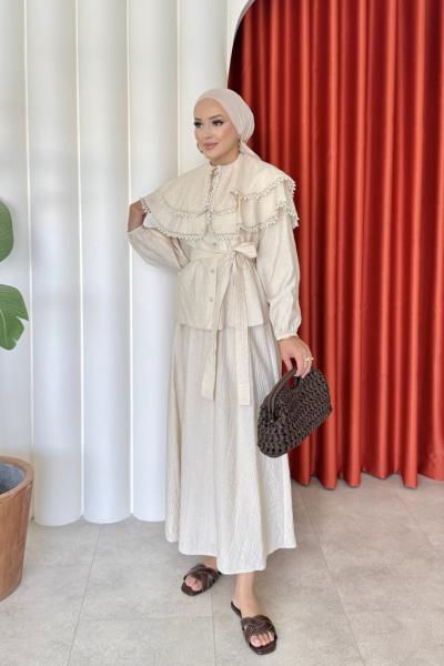 Sevim Etekli Takım Ekru