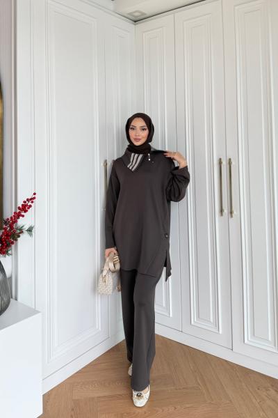 Selenay Eşofman Takım Kahve