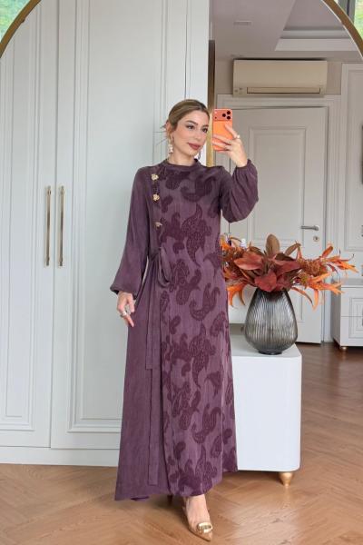 Birce Pantolonlu Takım Mürdüm