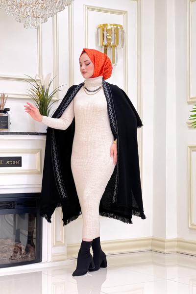 Btk Fidan Triko Elbise 3429 Krem