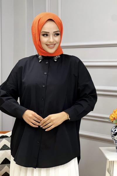 Btk mihriban gömlek 6301 siyah