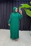 BTK ŞEYDA NAMAZ ELBİSESİ 6537 zümrüt