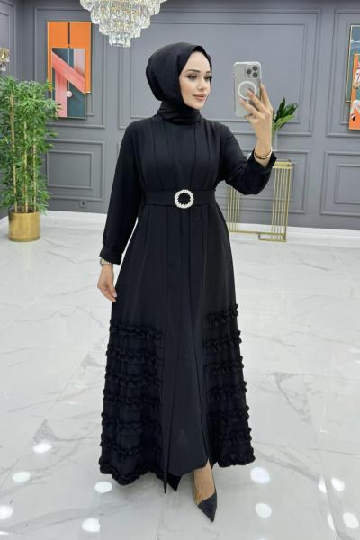 Btl Rümeysa Elbise Takım Siyah