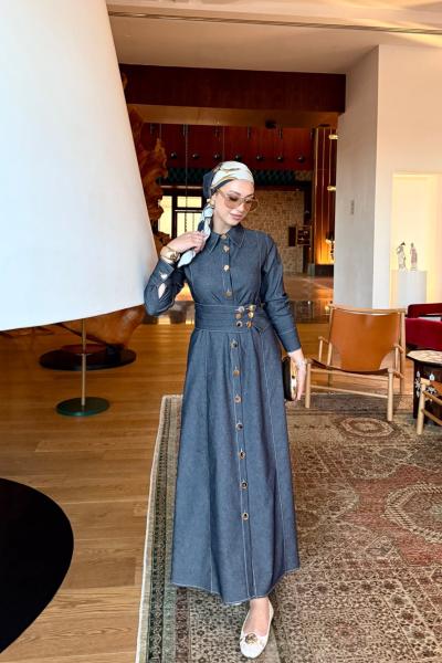 Bulut Elbise Lacivert