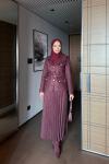 Defne Etekli Takım Bordo