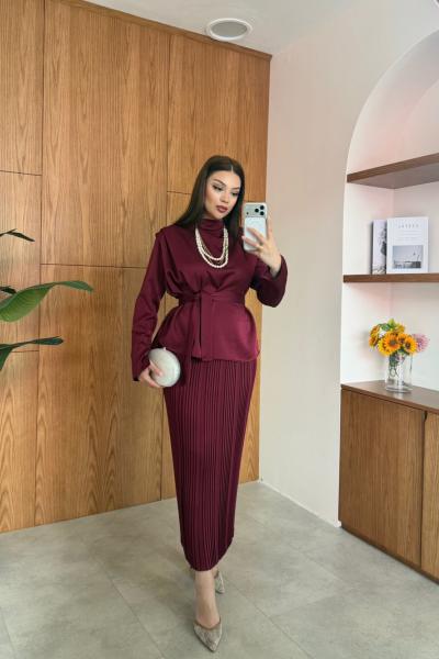 Efil Etekli Takım Bordo