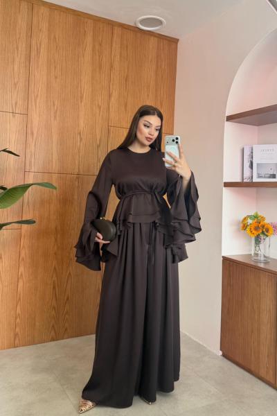 Erna Pantolonlu Takım Acı Kahve