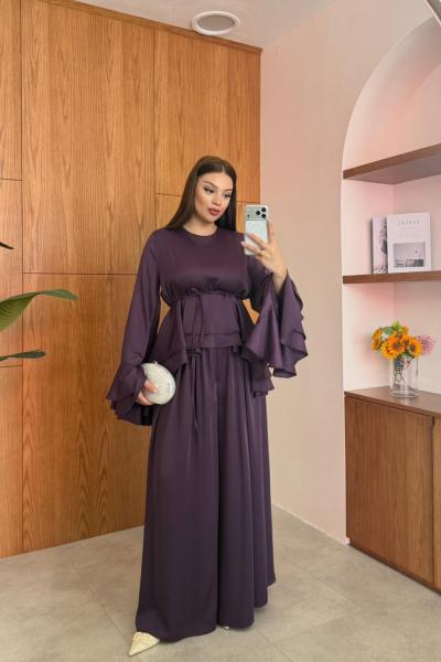 Erna Pantolonlu Takım Mürdüm