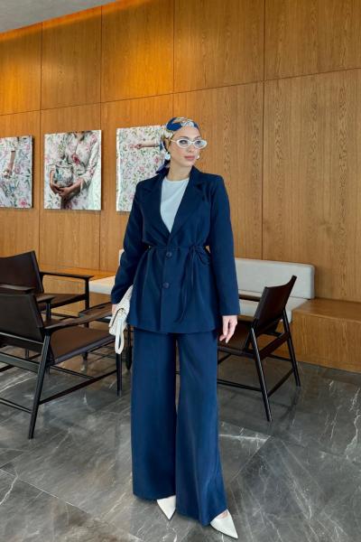 Esin Pantolonlu Takım Lacivert