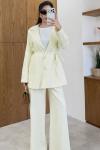 Esin Pantolonlu Takım Tereyağ Sarısı