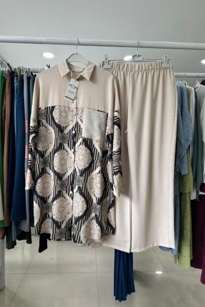 Etnik Desen Linda Krep Takım