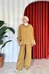 Belkıs Pantolonlu Takım Camel