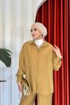 Belkıs Pantolonlu Takım Camel