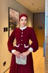 Firdevs Elbise Bordo