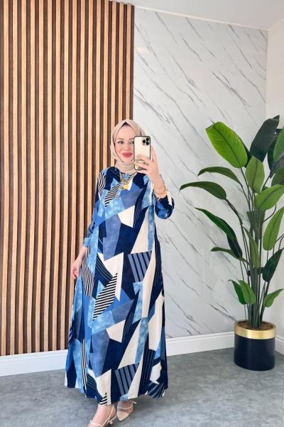 Flora Pamuklu Vİskon Elbise