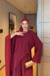 Gamze Pantolon Takım Bordo