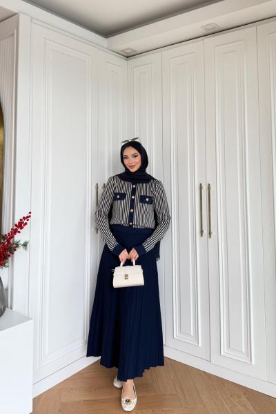 Gönül Etekli Takım Lacivert