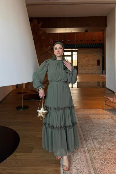 Gülbin Elbise Haki