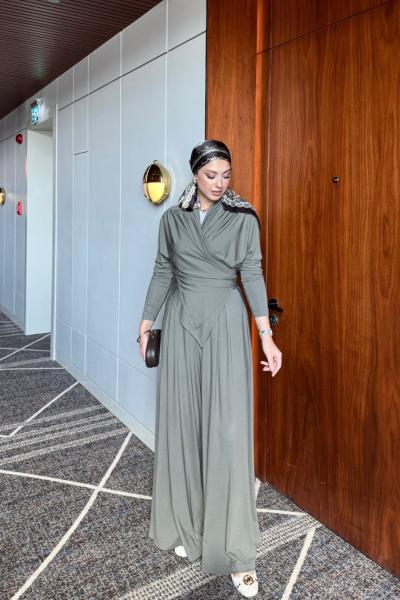 Gülcan Pantolonlu Takım Haki