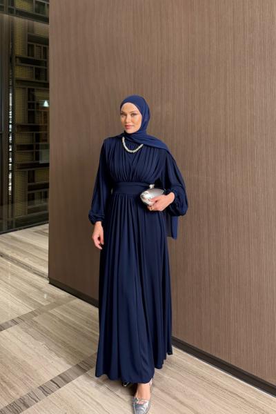 Gülce Elbise Lacivert