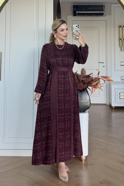 Gülümser Elbise Bordo