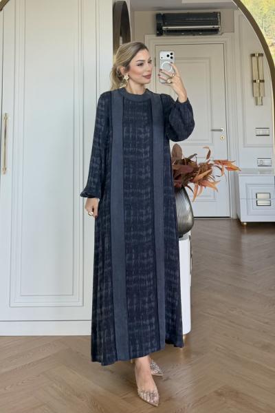 Gülümser Elbise Lacivert