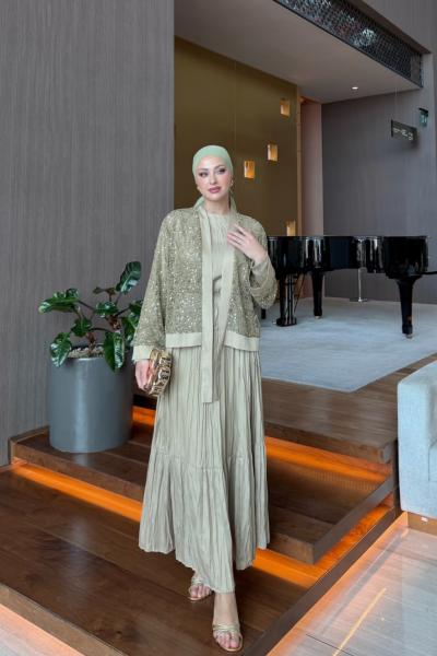 Habibe Elbise Yağ yeşili