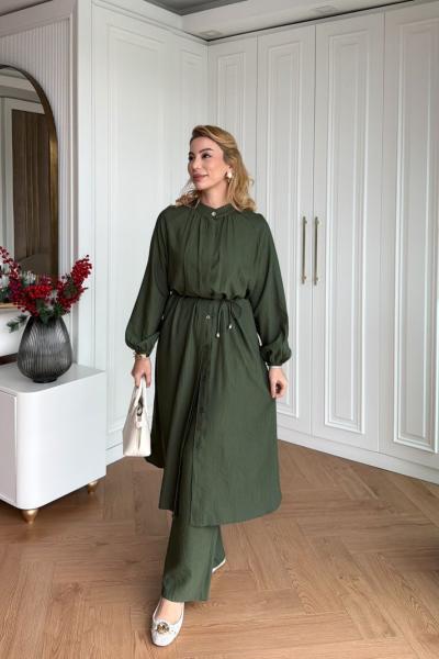 İdil Pantolonlu Takım Haki