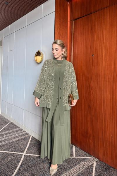 İlayda Pantolonlu Takım Yeşil