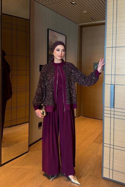 İlkay Mürdüm Pullu Takım