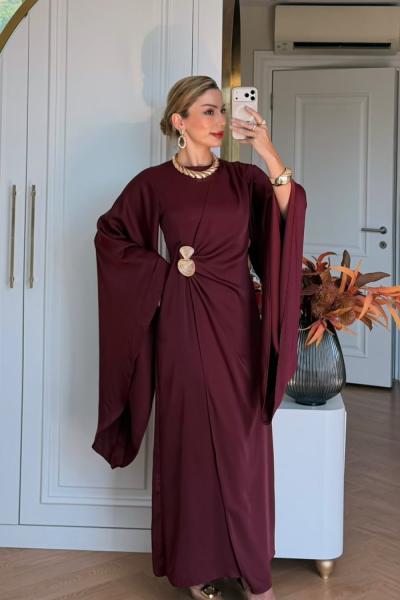 İlkgül Elbise Bordo