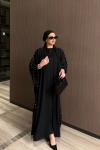 İnci Abaya Takım Siyah