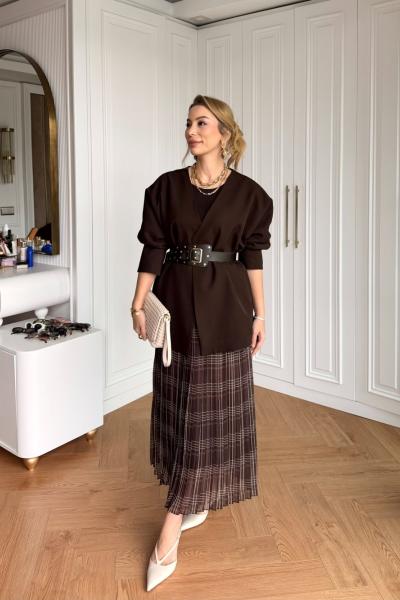 Lamia Ceket Kahverengi